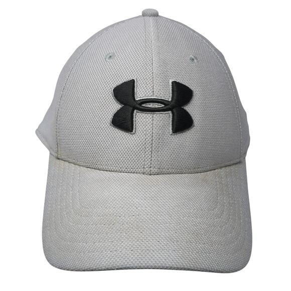 Under Armour Fitted Hat Gray XL Embroidered UA Classic Fit Vent Holes - Picture 1 of 8